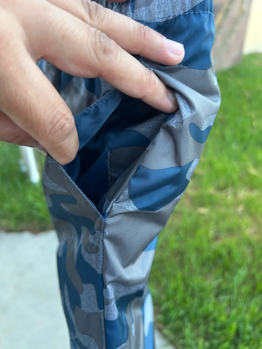 OshKosh B'gosh Blue & Gray Camo Snow Overalls